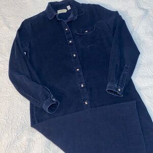 Vintage Blue Corduroy L L Bean Dress